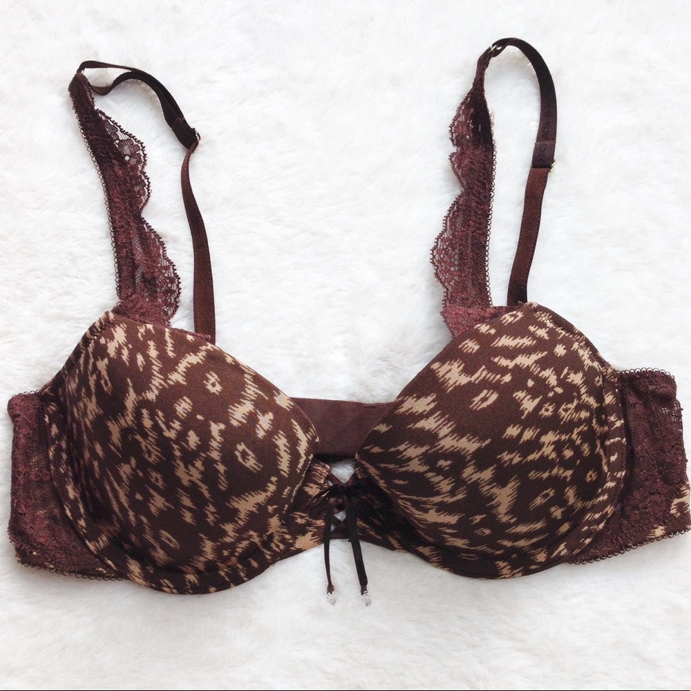 Victoria's Secret Animal Print Lined Demi Bra